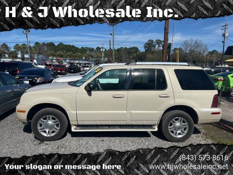 2005 Mercury Mountaineer for sale at H & J Wholesale Inc. in Charleston SC
