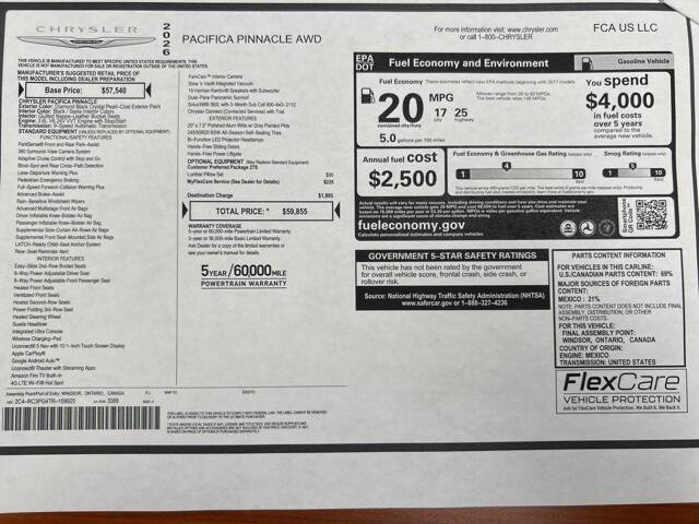 2026 Chrysler Pacifica Pinnacle