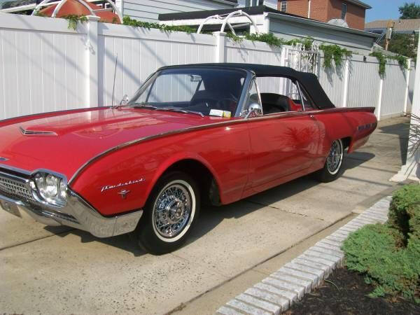 Red 1962 Ford Thunderbird Convertible 1