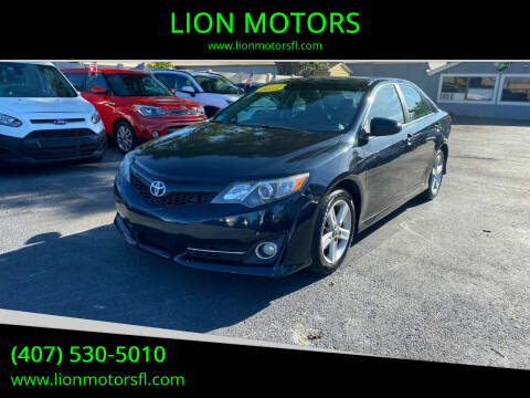 2013 Toyota Camry for sale at LION MOTORS in Orlando FL