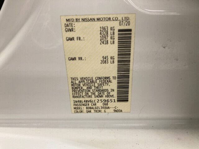 2020 Nissan Altima 2.5 S