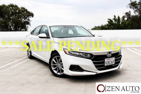 2021 Honda Accord for sale at Zen Auto Sales in Sacramento CA