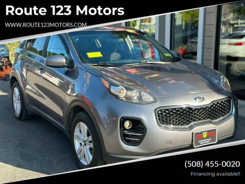 2018 Kia Sportage for sale at Route 123 Motors in Norton MA