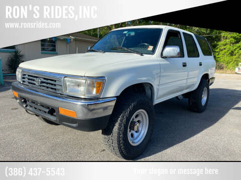 1993 Toyota 4Runner for sale at RON'S RIDES,INC in Bunnell FL