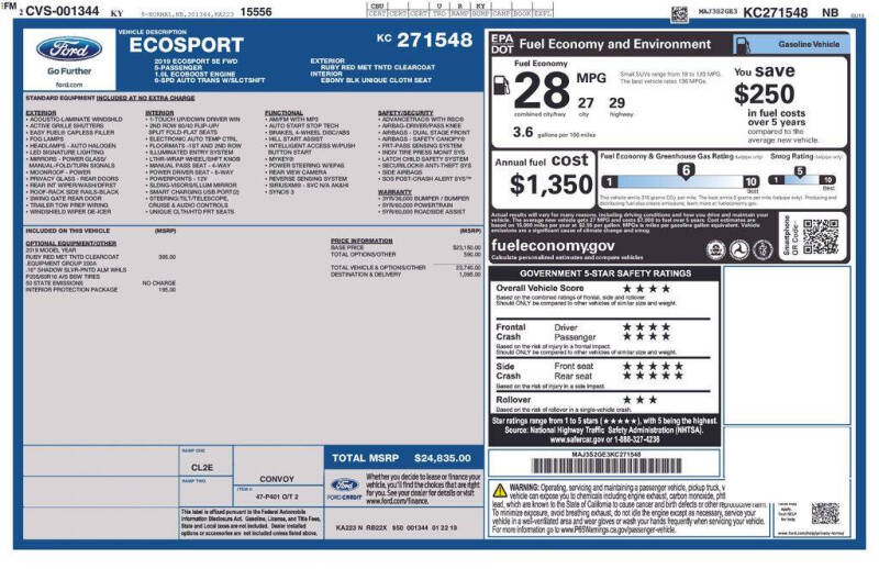2019 Ford EcoSport SE
