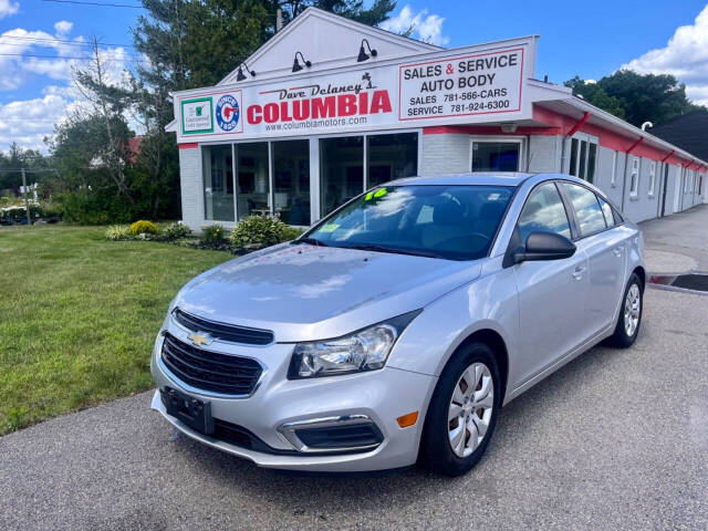 2016 Chevrolet Cruze Limited for sale at Dave Delaney's Columbia in Hanover, MA