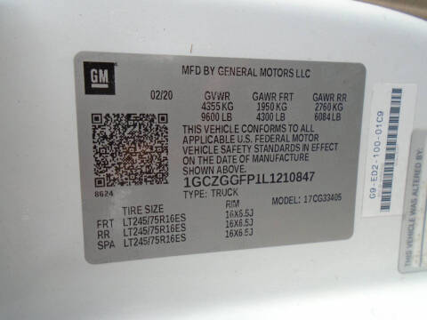 2020 Chevrolet Express 3500