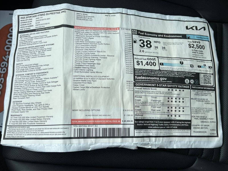 2025 Kia Sportage Hybrid SX-Prestige