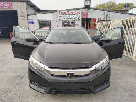 2018 Honda Civic for sale at TEXAS MOTOR CARS in Houston TX