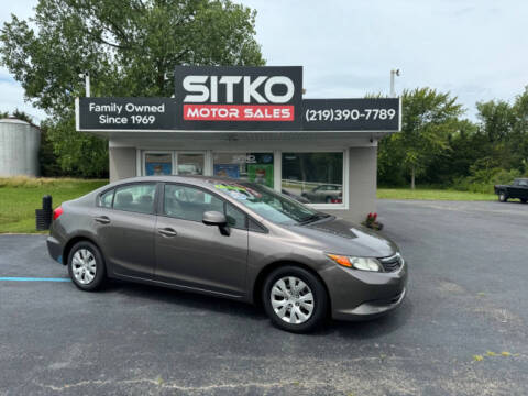 2012 Honda Civic for sale at SITKO MOTOR SALES INC in Cedar Lake IN