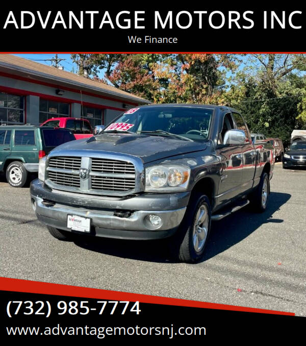 2008 Dodge Ram 1500 for sale at ADVANTAGE MOTORS INC in Edison NJ
