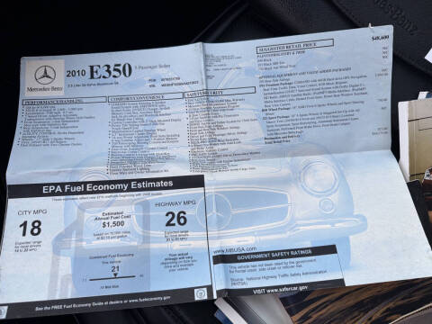 2010 Mercedes-Benz E-Class E 350 Luxury