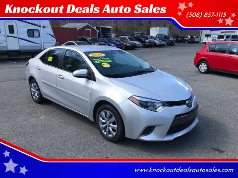 2016 Toyota Corolla for sale at Knockout Deals Auto Sales in West Bridgewater MA