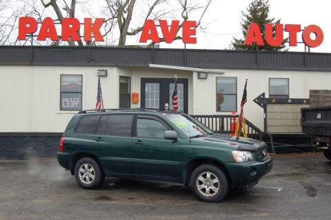 2001 Toyota Highlander for sale at Park Ave Auto Inc. in Worcester MA