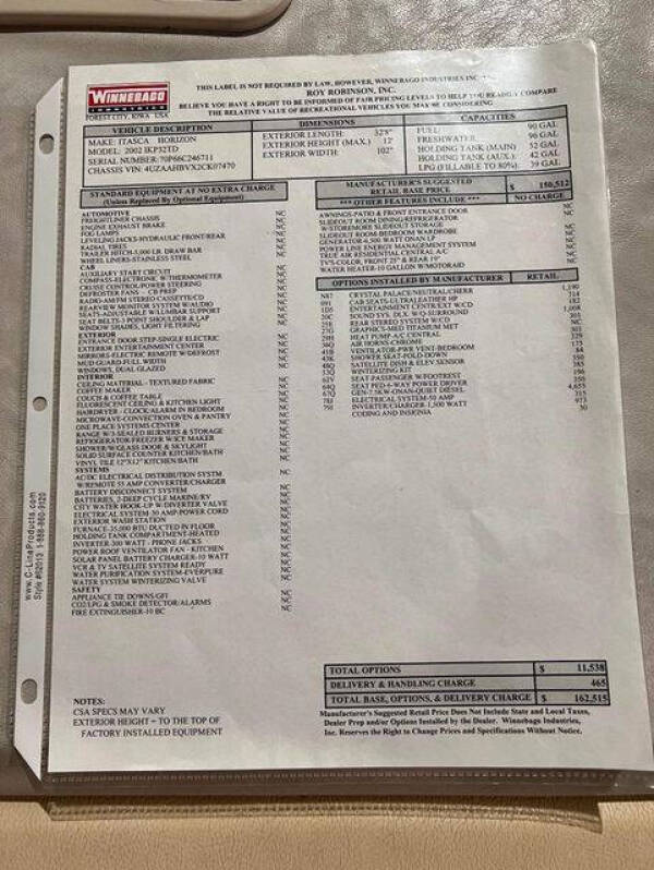 2002 Freightliner XC Chassis