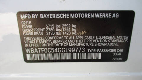 2016 BMW 7 Series 750i