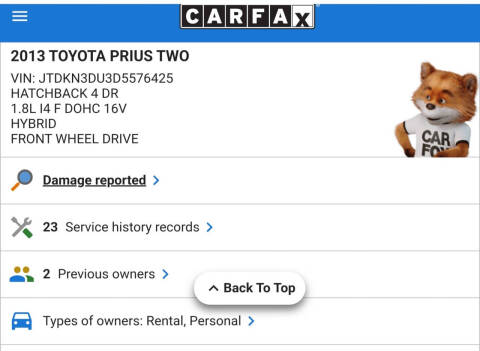 2013 Toyota Prius Two