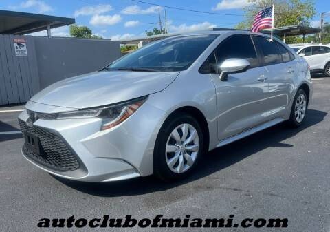 2020 Toyota Corolla for sale at AUTO CLUB OF MIAMI, INC in Miami FL