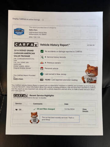 2016 Dodge Grand Caravan American Value Package