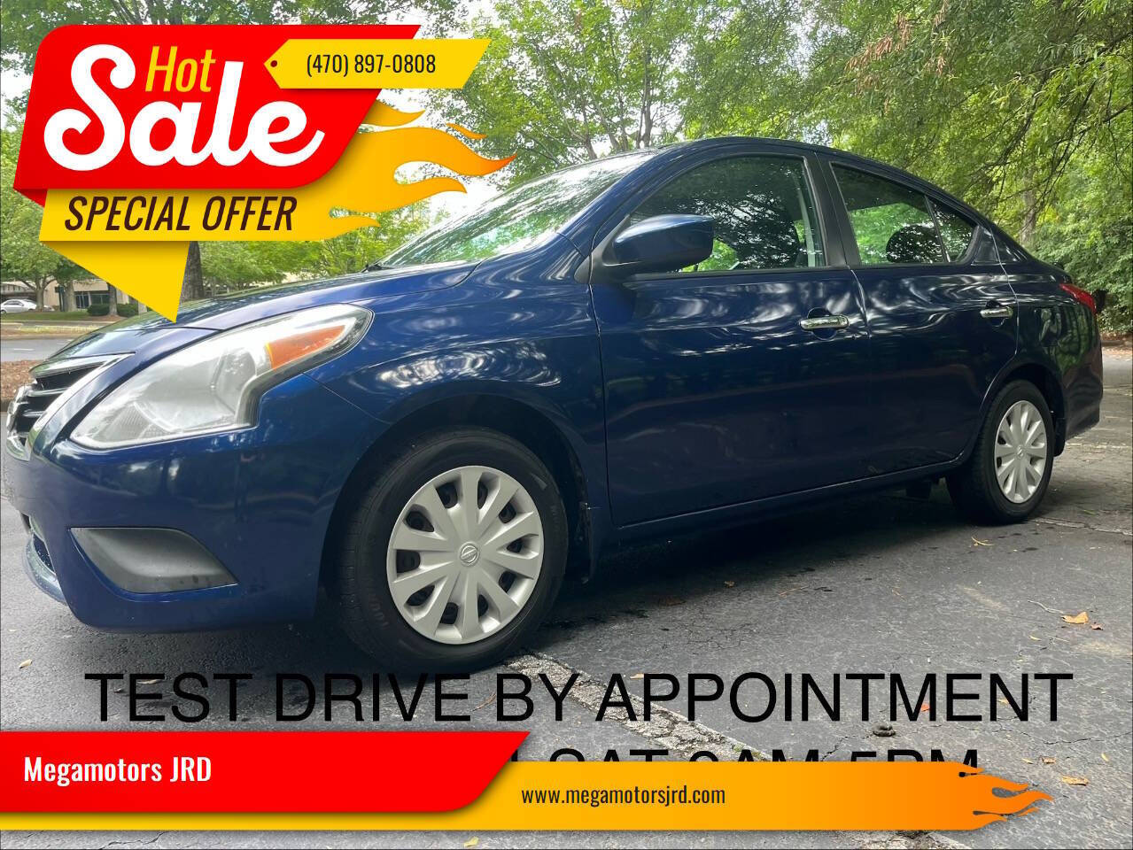 Blue 2018 Nissan Versa Sedan Front-Wheel Drive Continuously Variable Transmission