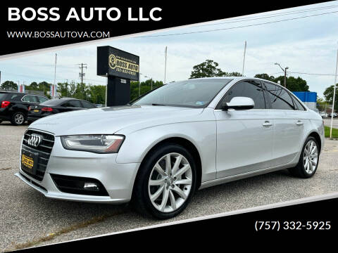 2013 Audi A4 for sale at BOSS AUTO LLC in Norfolk VA