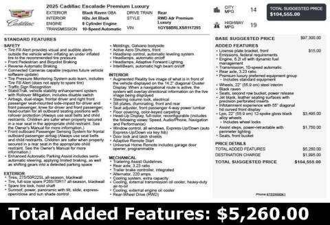 2025 Cadillac Escalade Premium Luxury