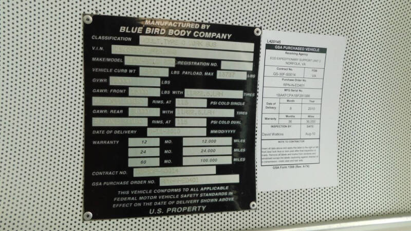 2011 Blue Bird Vision