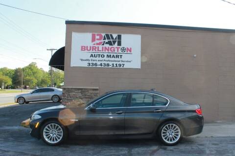 2013 BMW 5 Series for sale at Burlington Auto Mart in Burlington NC