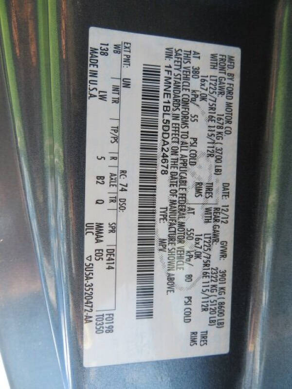 2013 Ford E-Series E-150 XLT