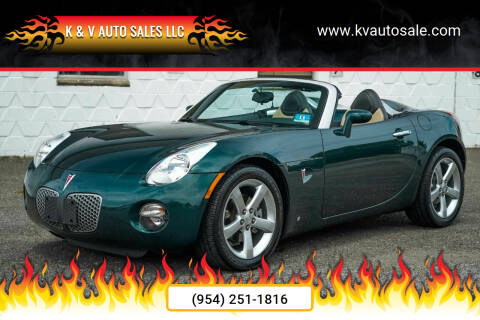 2008 Pontiac Solstice for sale at K & V AUTO SALES LLC in Hollywood FL