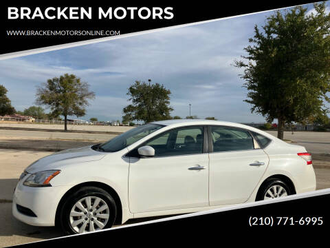 2014 Nissan Sentra for sale at BRACKEN MOTORS in San Antonio TX