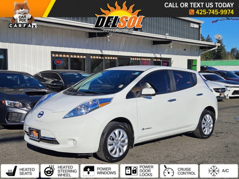 2015 Nissan LEAF for sale at Del Sol Auto Sales in Everett WA