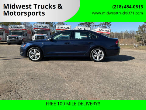 2015 Volkswagen Passat for sale at Midwest Trucks & Motorsports in Merrifield MN