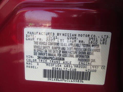 2012 Nissan Sentra 2.0 S