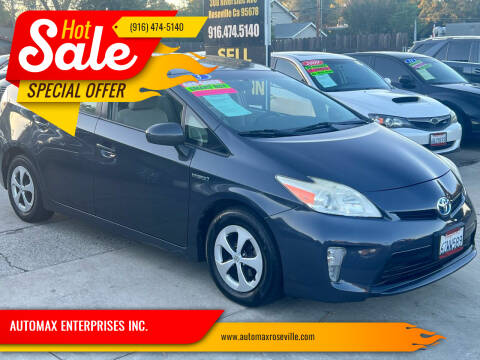2013 Toyota Prius for sale at AUTOMAX ENTERPRISES INC. in Roseville CA
