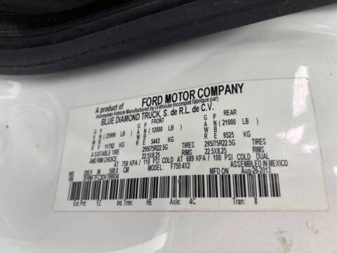 2013 Ford F750 Bucket Truck