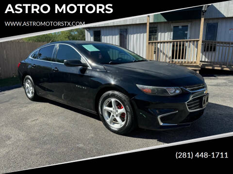 2017 Chevrolet Malibu for sale at ASTRO MOTORS in Houston TX