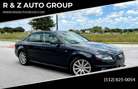 2012 Audi A4 for sale at R & Z AUTO GROUP in Austin TX