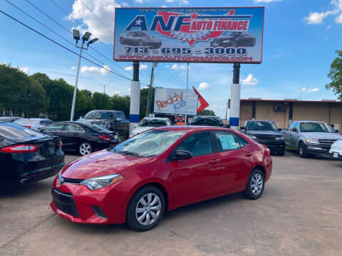 2015 Toyota Corolla for sale at ANF AUTO FINANCE in Houston TX