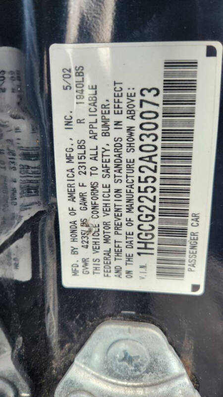 2002 Honda Accord EX V-6