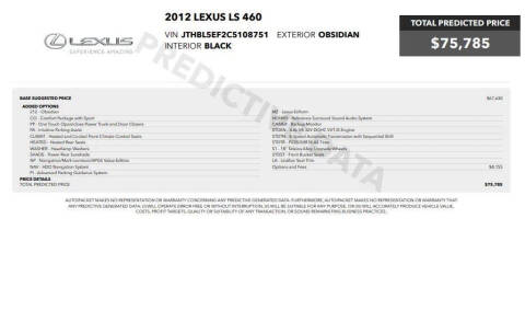 2012 Lexus LS 460