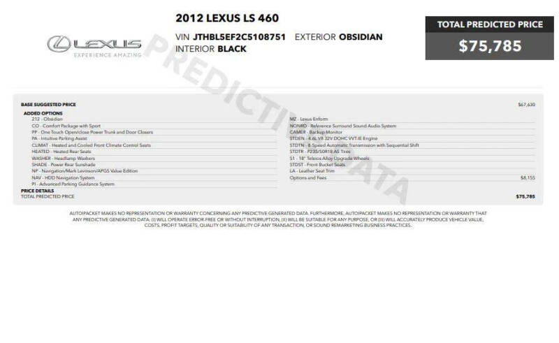 2012 Lexus LS 460