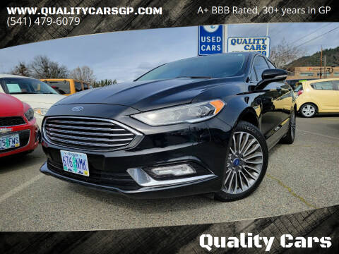 2017 Ford Fusion for sale at Quality Cars in Grants Pass OR