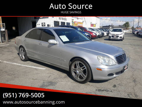 2003 Mercedes-Benz S-Class for sale at Auto Source in Banning CA