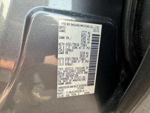 2022 Nissan Frontier S