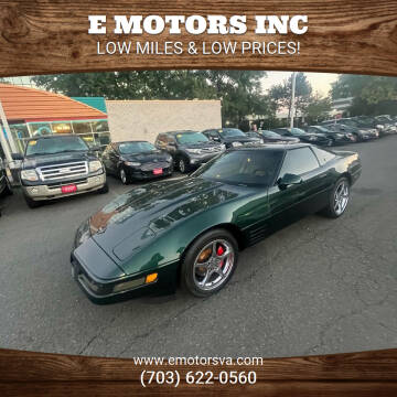 1993 Chevrolet Corvette for sale at E Motors INC in Vienna VA