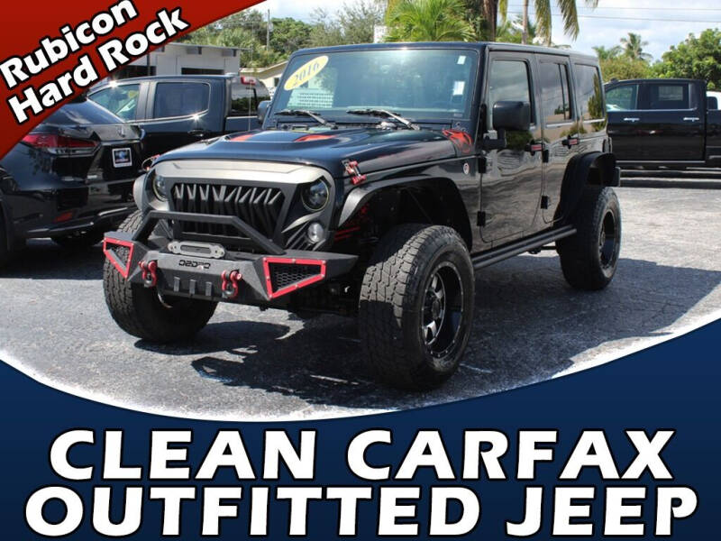 2016 Jeep Wrangler Unlimited for sale at Palm Beach Auto Wholesale in Lake Park FL