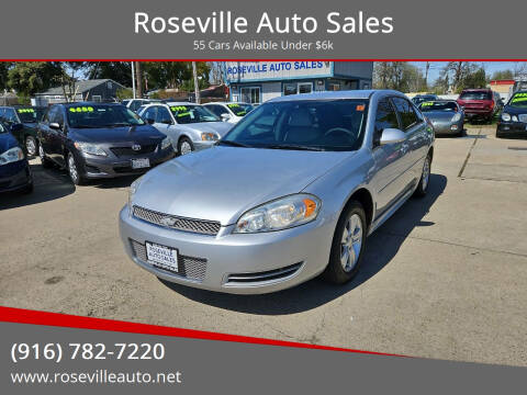 2012 Chevrolet Impala for sale at Roseville Auto Sales in Roseville CA