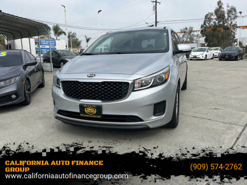 2016 Kia Sedona for sale at CALIFORNIA AUTO FINANCE GROUP in Fontana CA