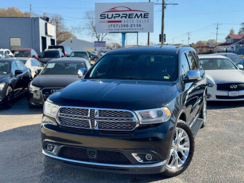 2015 Dodge Durango for sale at Supreme Auto Sales in Chesapeake VA